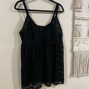 TORRID 3X BLACK LACE BABYDOLL LINGERIE